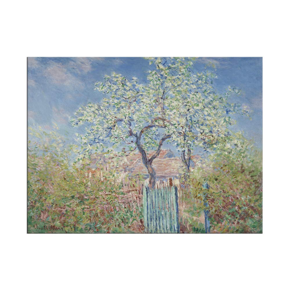 Amazon.co.jp: アートパネル リンゴの木の花園の風景画 フランス印象派